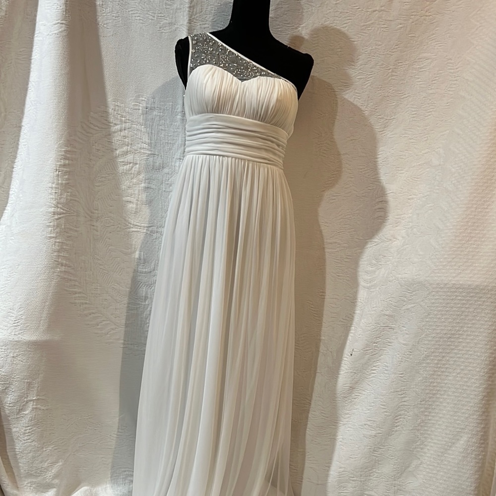 Db Studio David’s Bridal Floor Length One Shoulde… - image 1